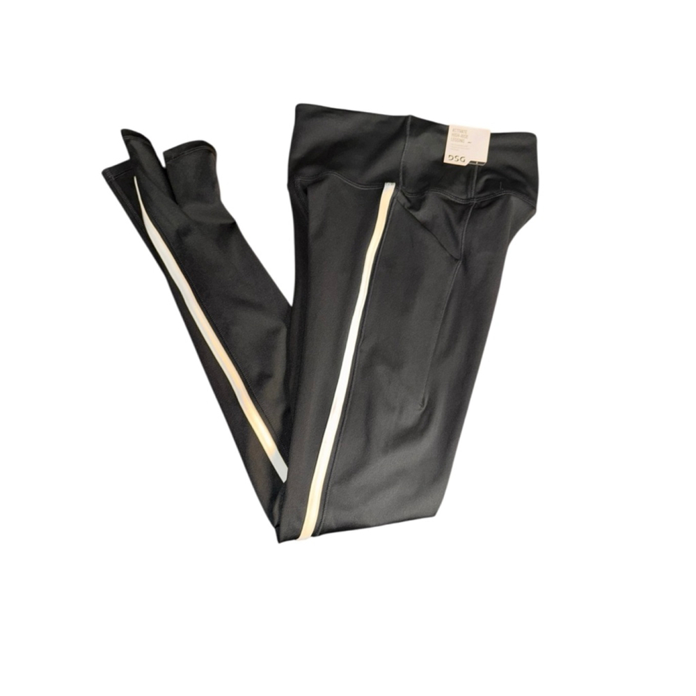 Women's DSG Activate High-Rise Leggings S Black with White Stripe